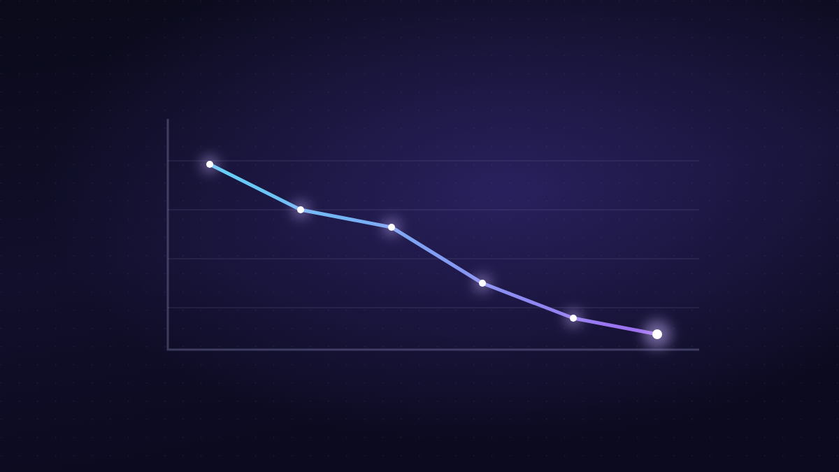 Descending metabolic trend chart representing dose-response research