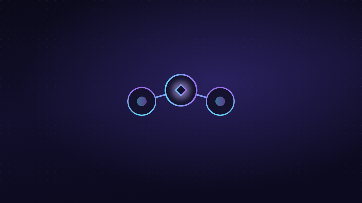 Illustration of a copper tripeptide molecule with three linked nodes