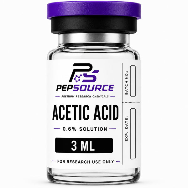 PepSource acetic acid 0.6% 3ml vial for reconstituting research peptides