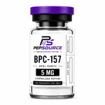 PepSource BPC-157 5mg vial of lyophilised research peptide powder
