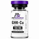 PepSource GHK-Cu 100mg vial of lyophilised copper peptide powder