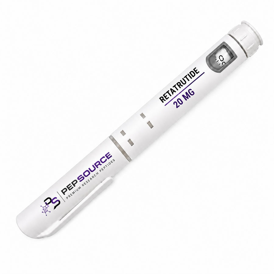 PepSource Retatrutide peptide pen, 20mg pre-filled research peptide pen